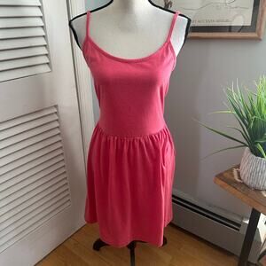 GAP Dress Womens Small Coral Pink Strappy Mini Scoop Neck Retro Y2K Balletcore